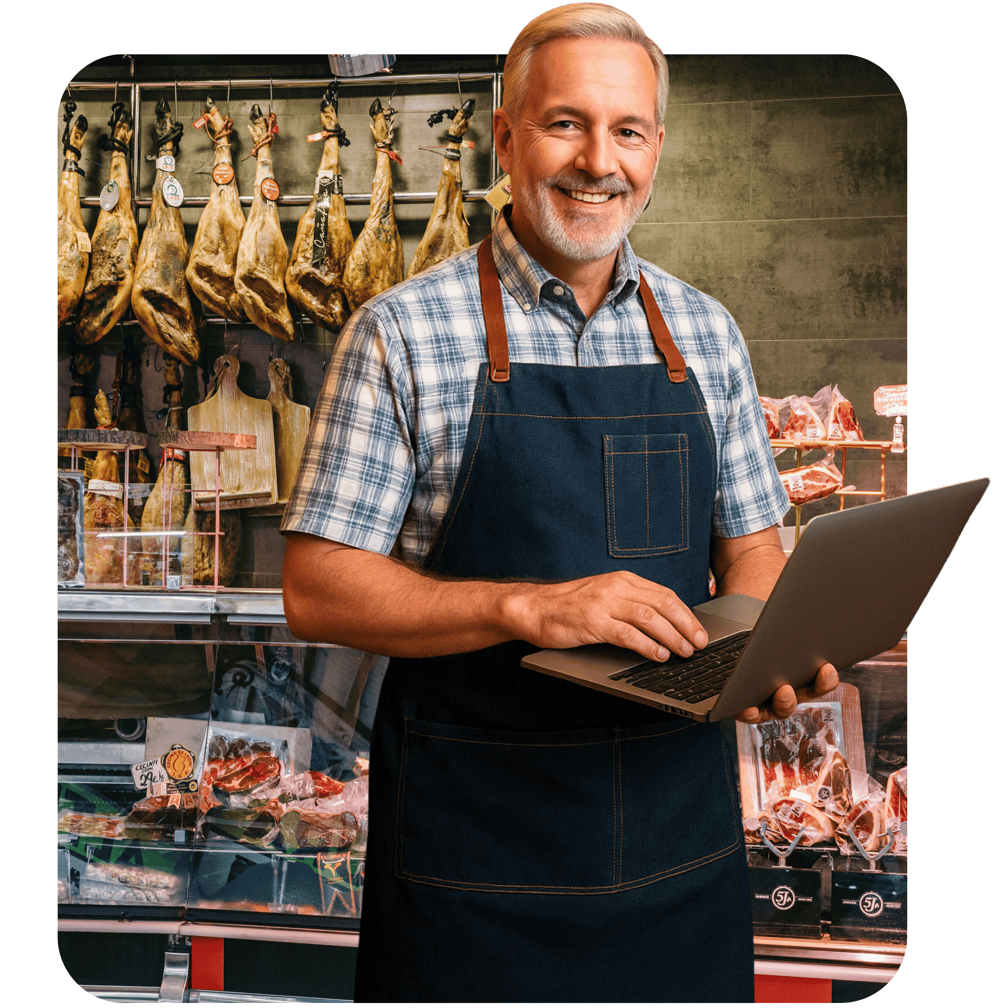 Empresário utilizando um site profissional no notebook