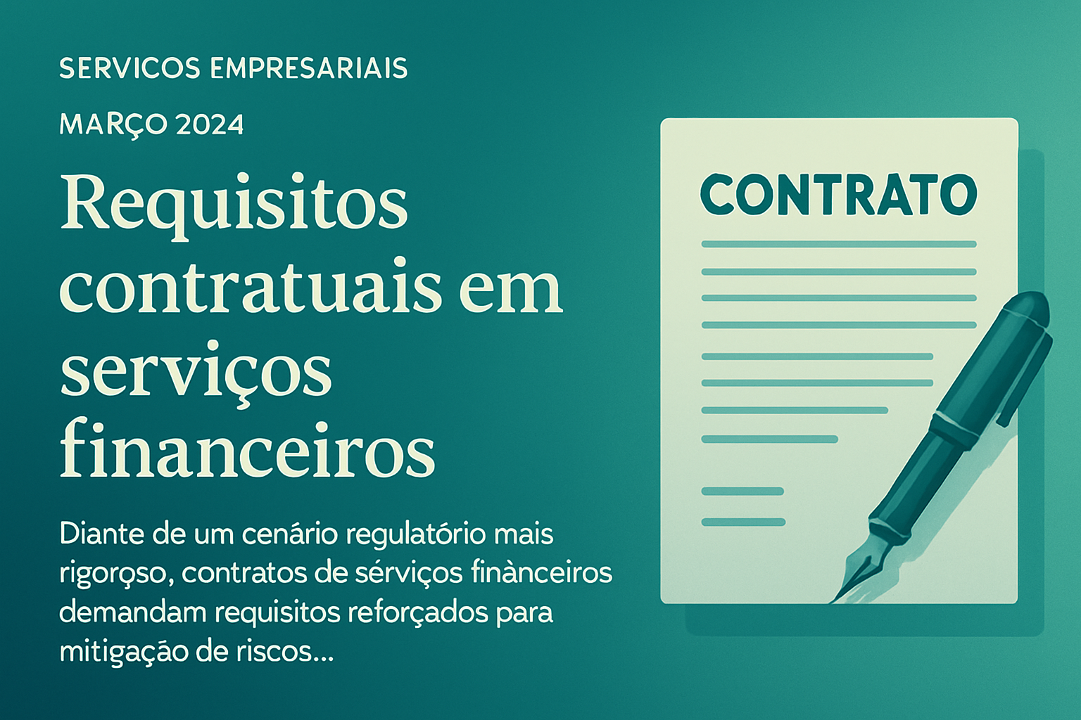 Requisitos contratuais em serviços financeiros